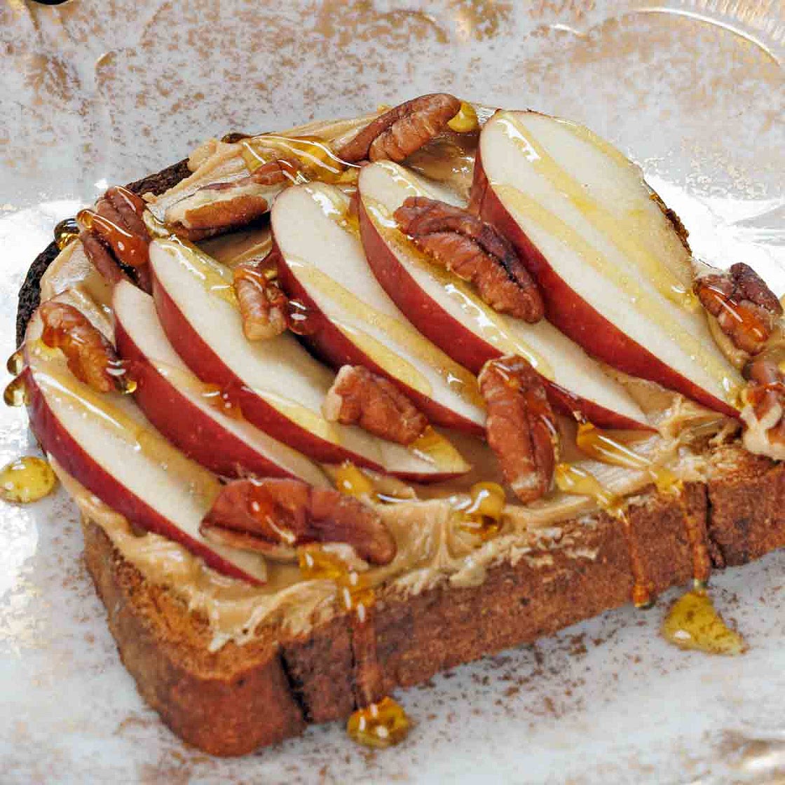 Peanut Butter Toast With Apples