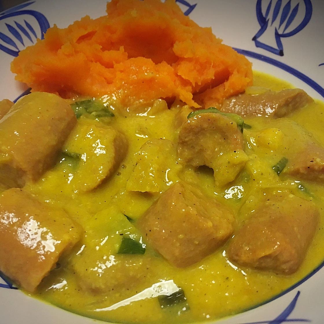 Mango Coconut Curry Sausages