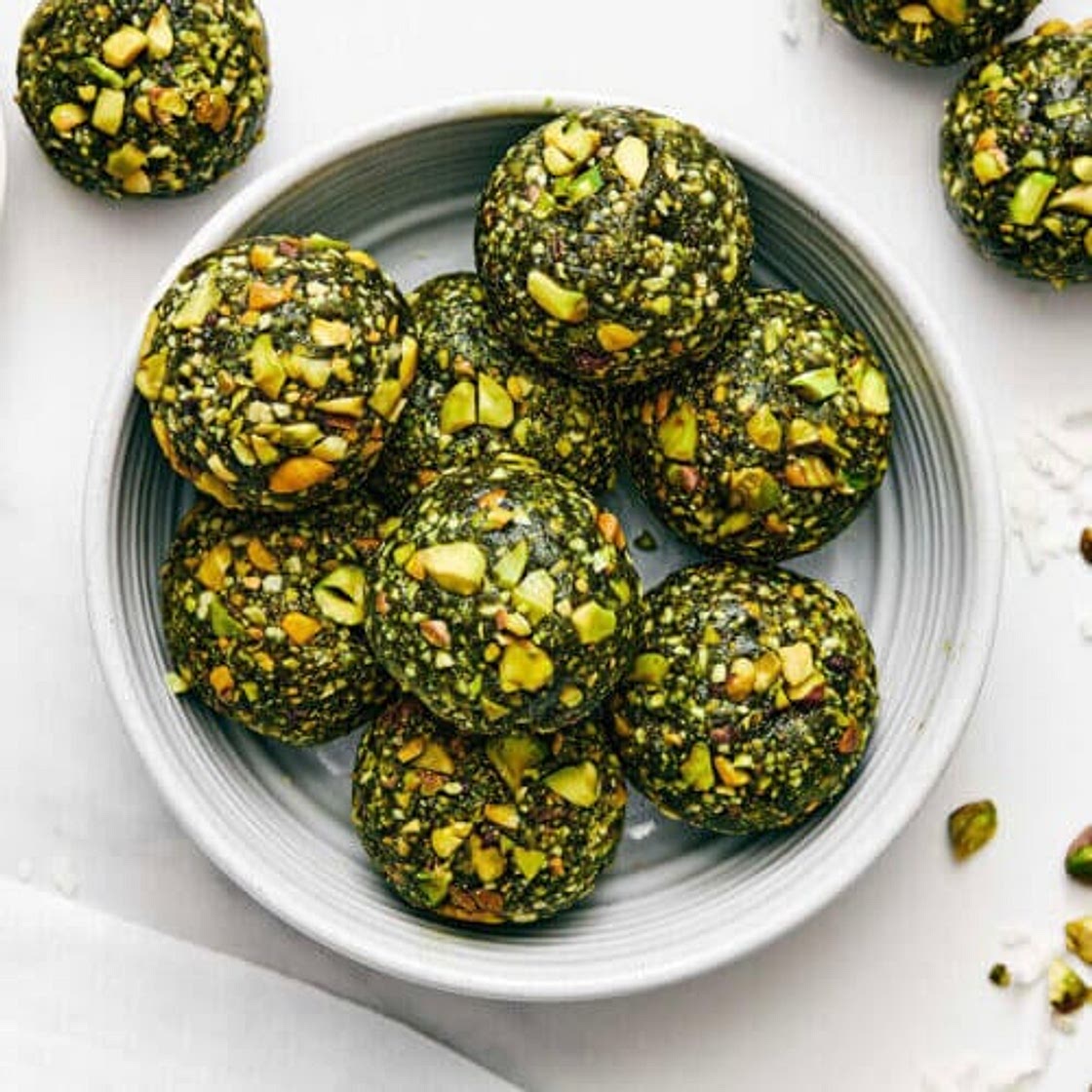 Matcha Pistachio Energy Balls