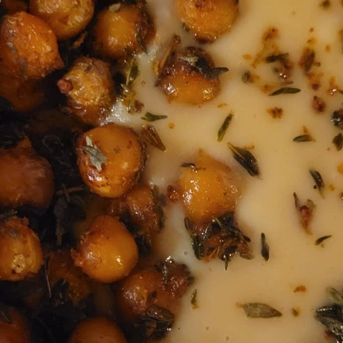 Pan Fried Chickpeas