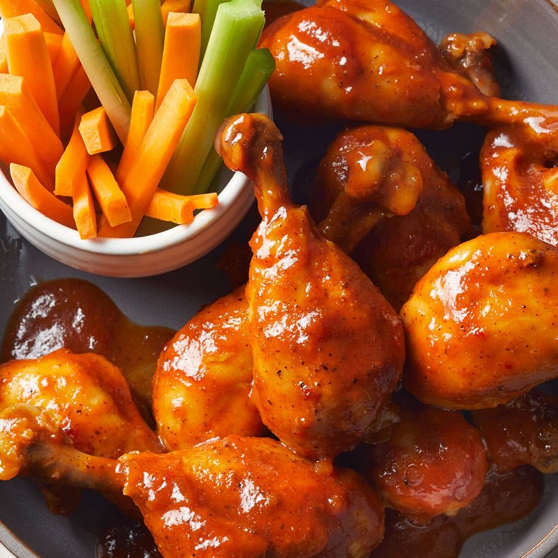 Slow-Cooker Bourbon BBQ Chicken Drumsticks