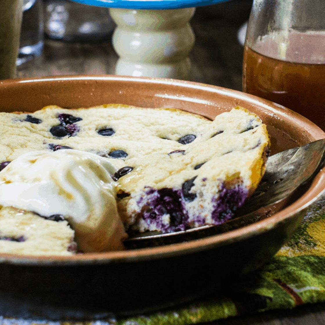 Blueberry Skillet Bread THM S Low Carb