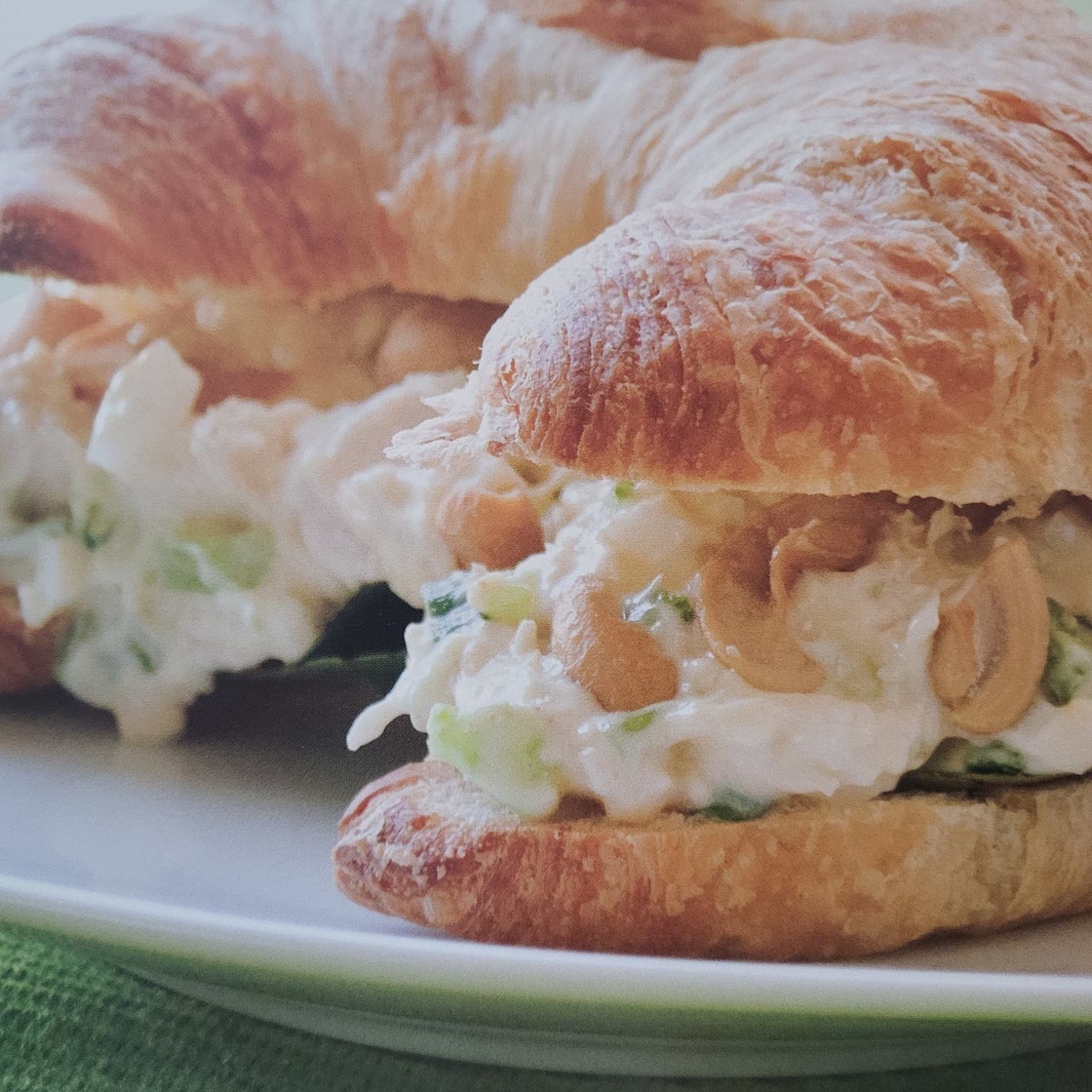 Chicken salad croissant sandwich