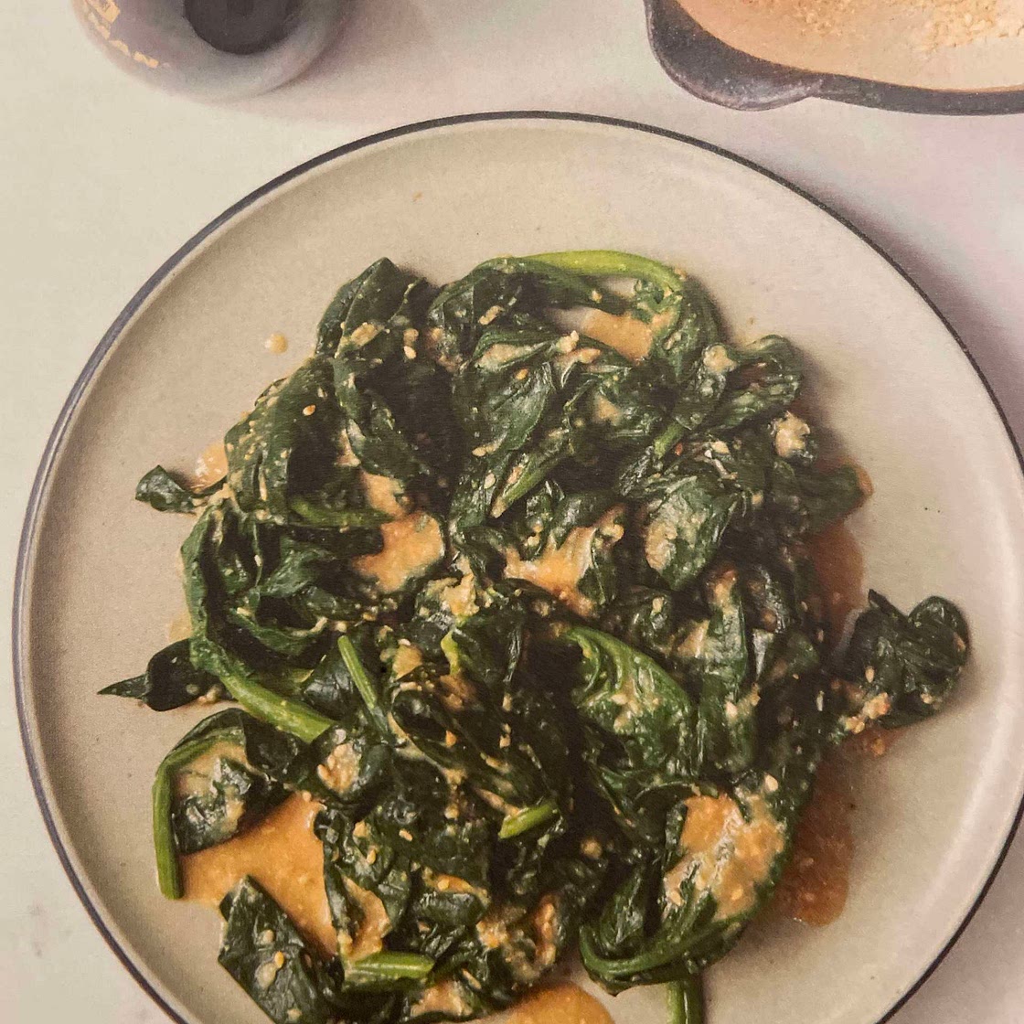 Épinards au miso