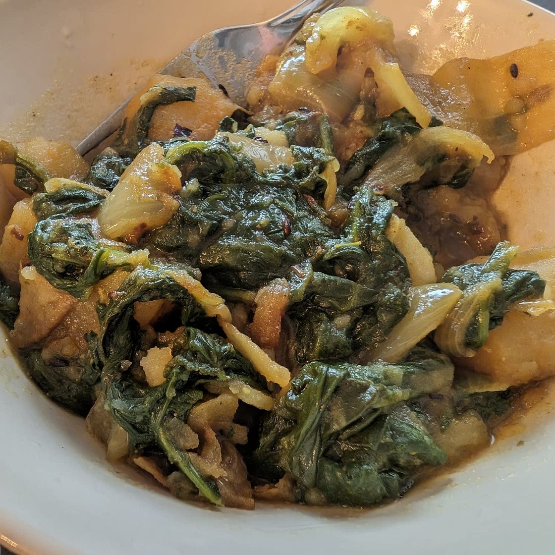 Aloo Palak / Potato and Spinach Curry