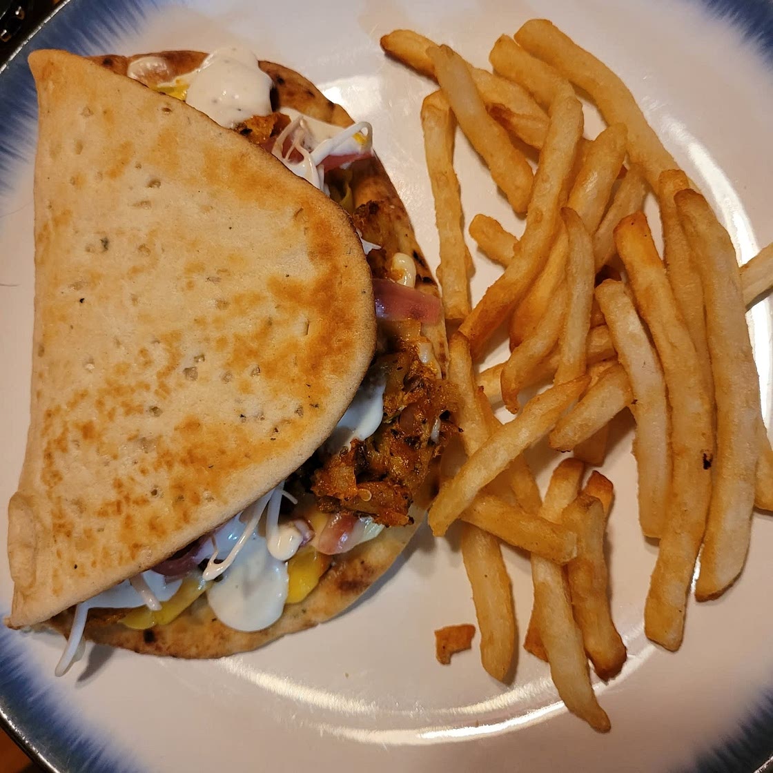 Sheet Pan Chicken Shawarma Havarti Sandwich