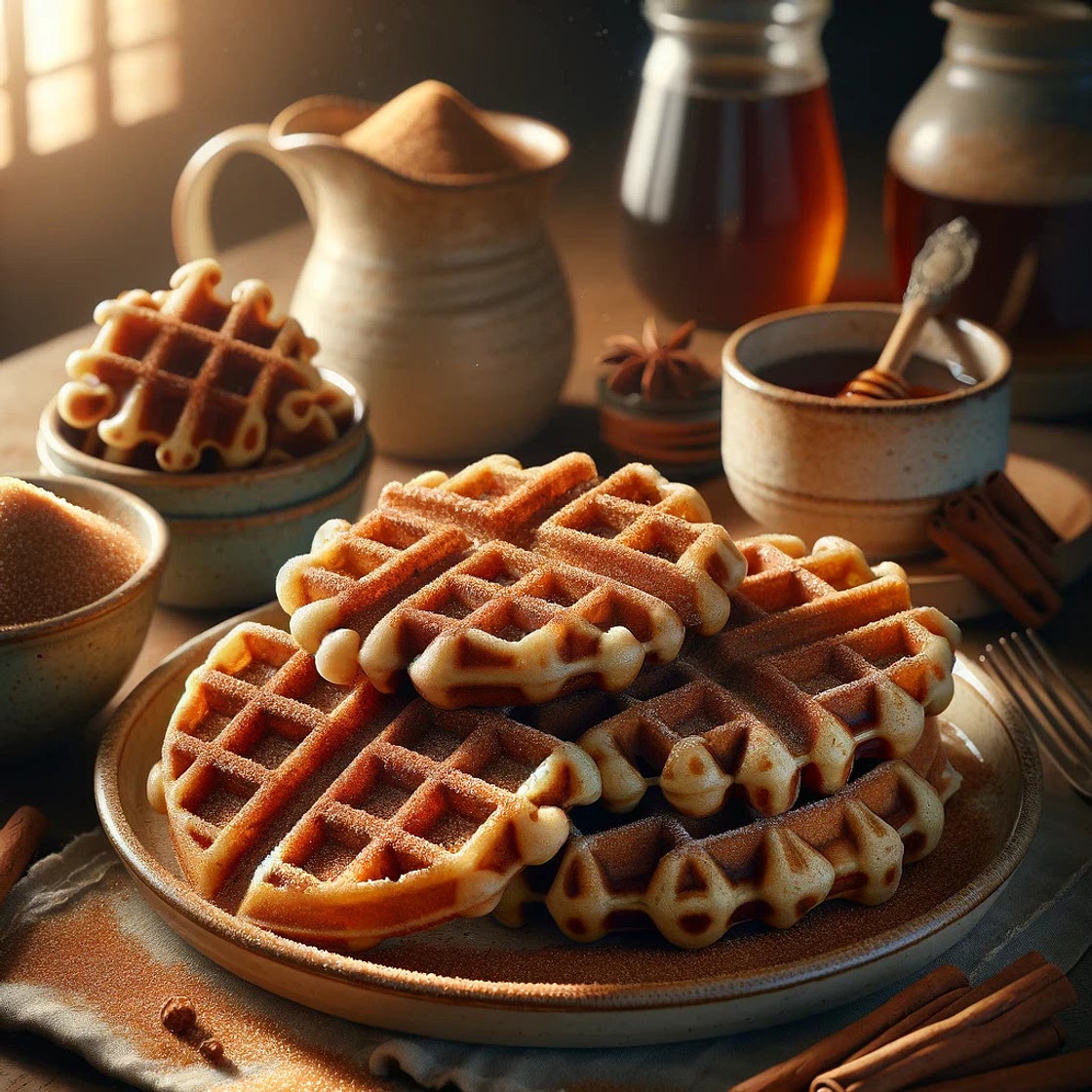 The BEST Churro Waffles