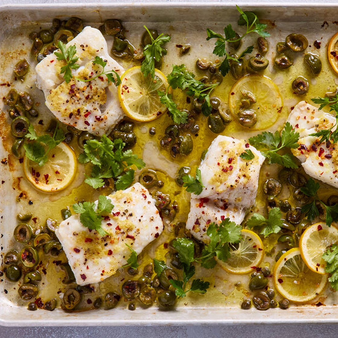 Baked Fish With Olives and Ginger