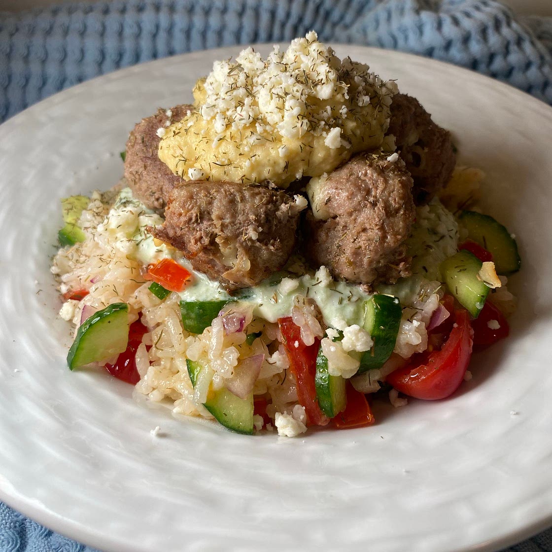 Mediterranean Meatball Bowls