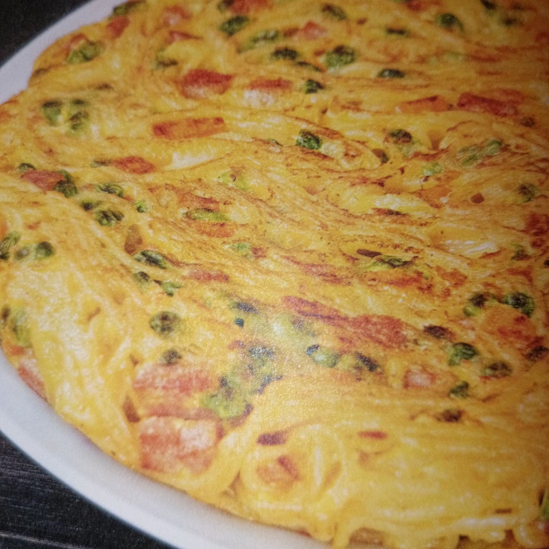 Frittata di spaghetti con verdure
