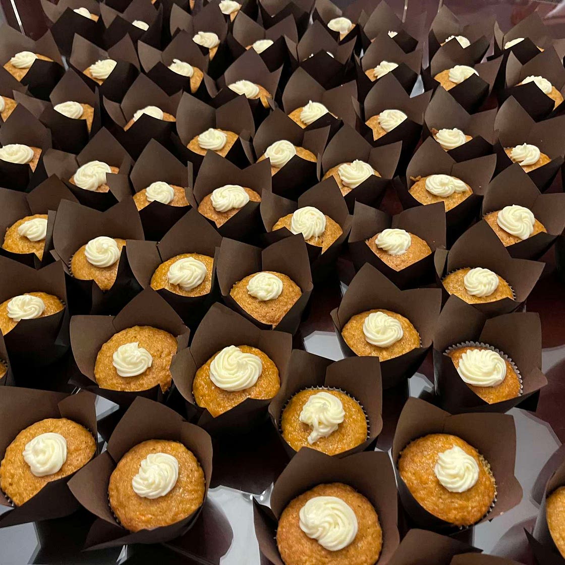 Carrot Muffins with Cream Cheese Frosting (optional)