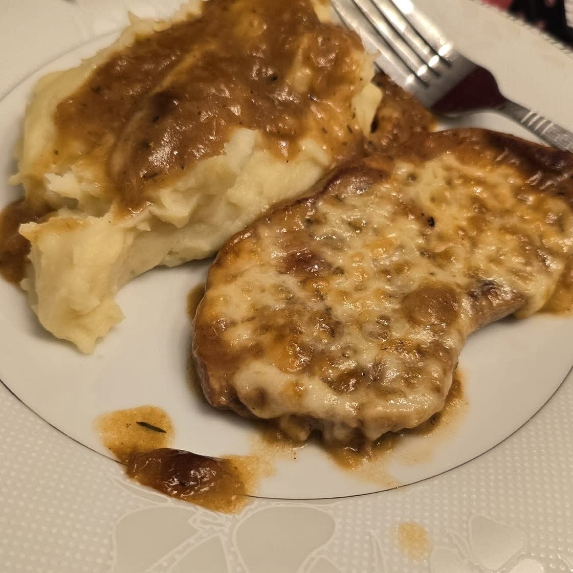 French Onion Smothered Pork Chops