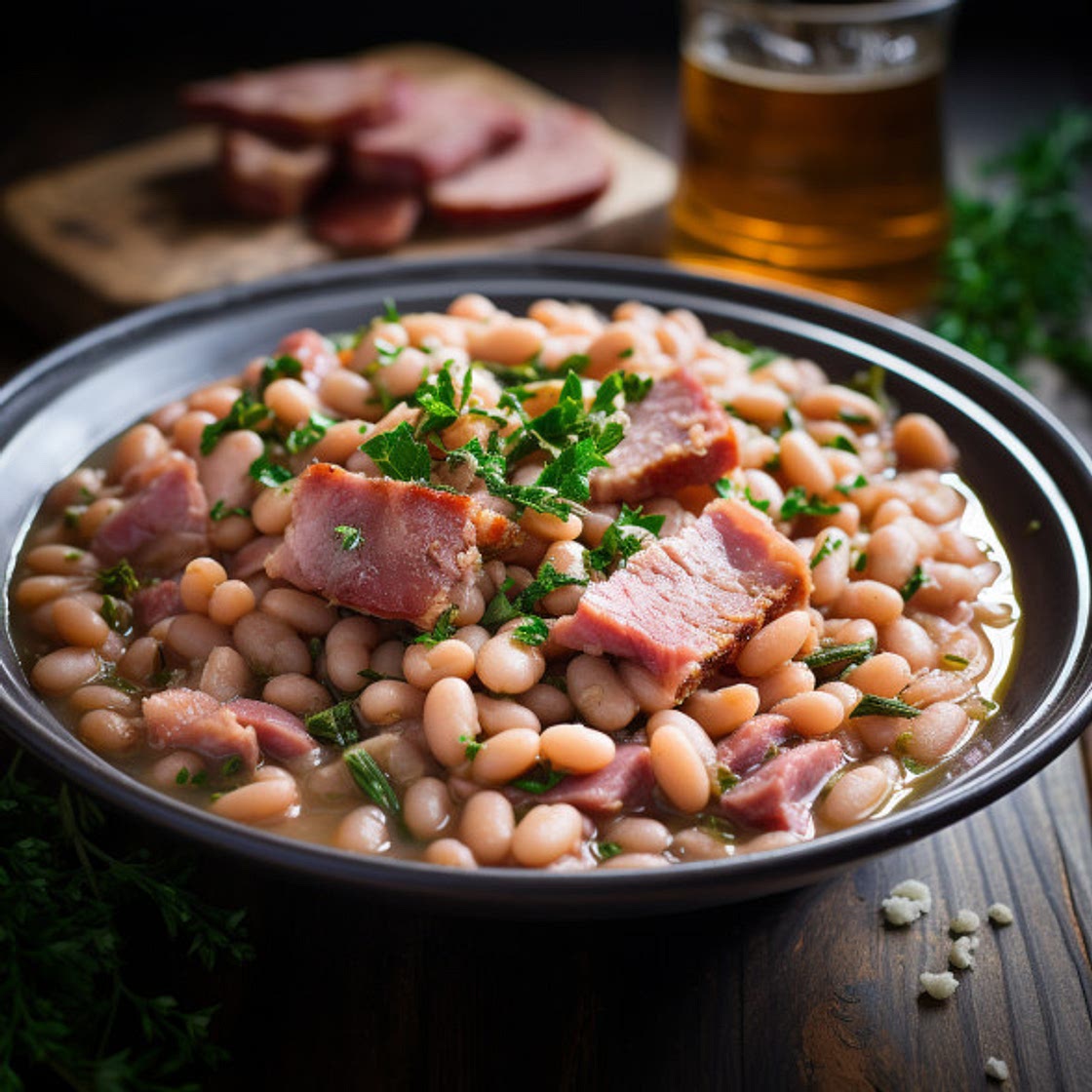 HAM & WHITE BEANS