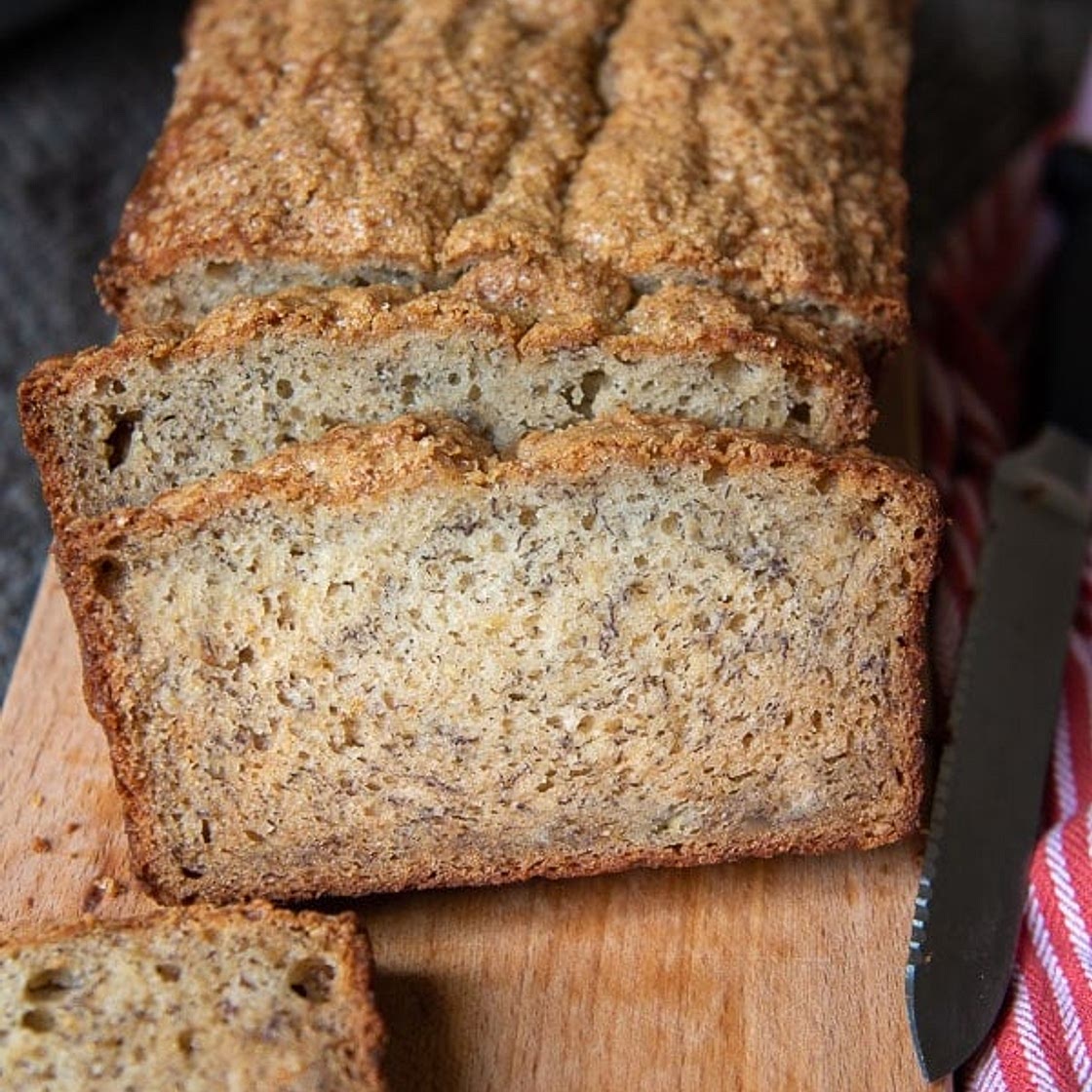 Moist Banana Bread with Gluten-Free Banana Flour