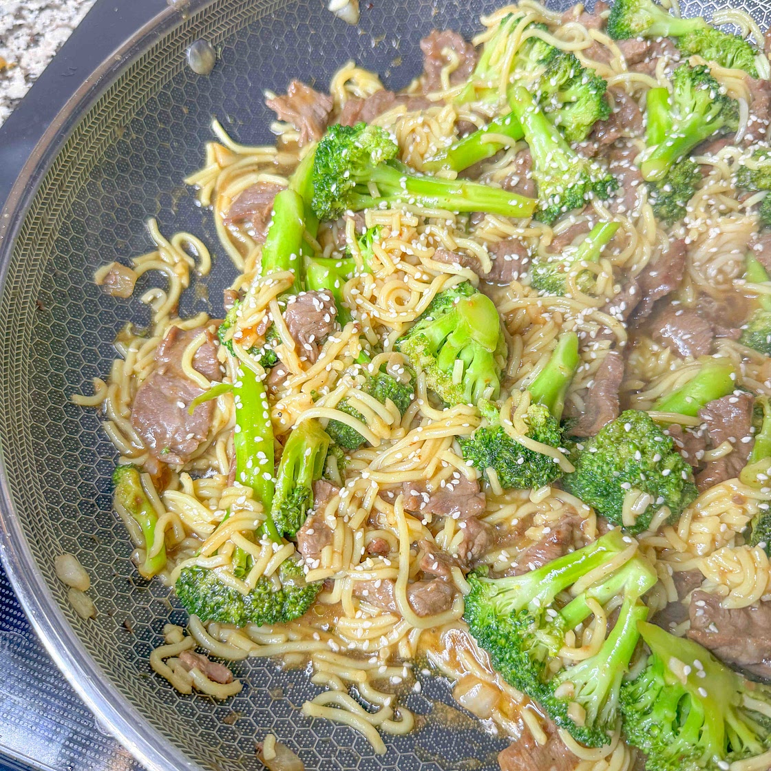 Beef and Broccoli noodles 