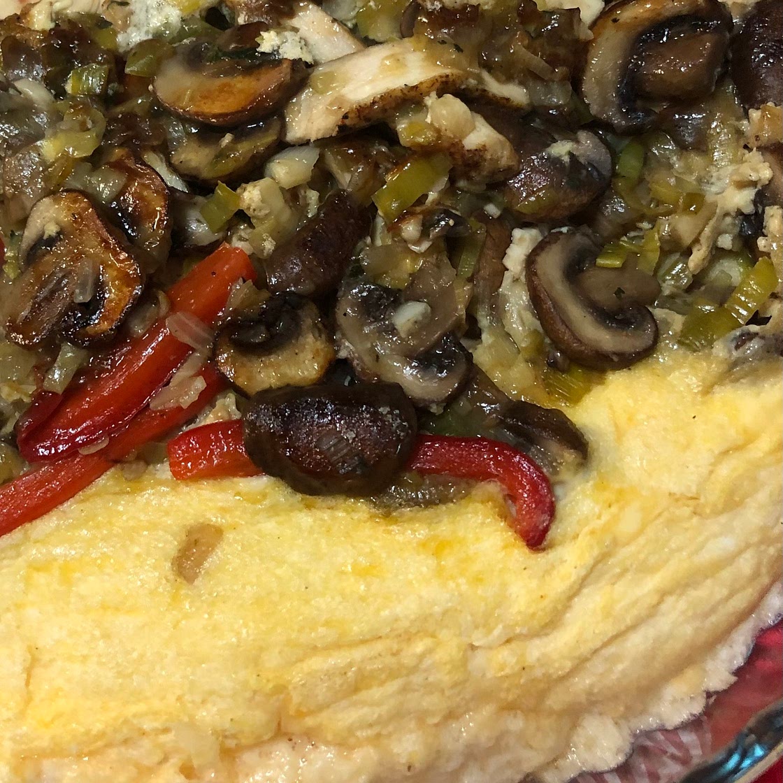 Quiche de ovo com legumes (sem massa)