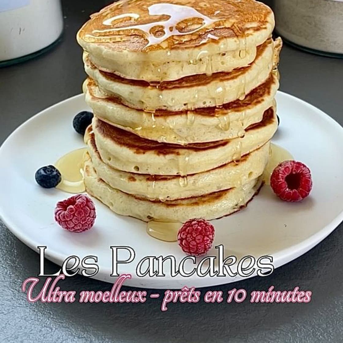 Pancakes ultra gonflés prêts en 10 minutes ! Sans temps de repos