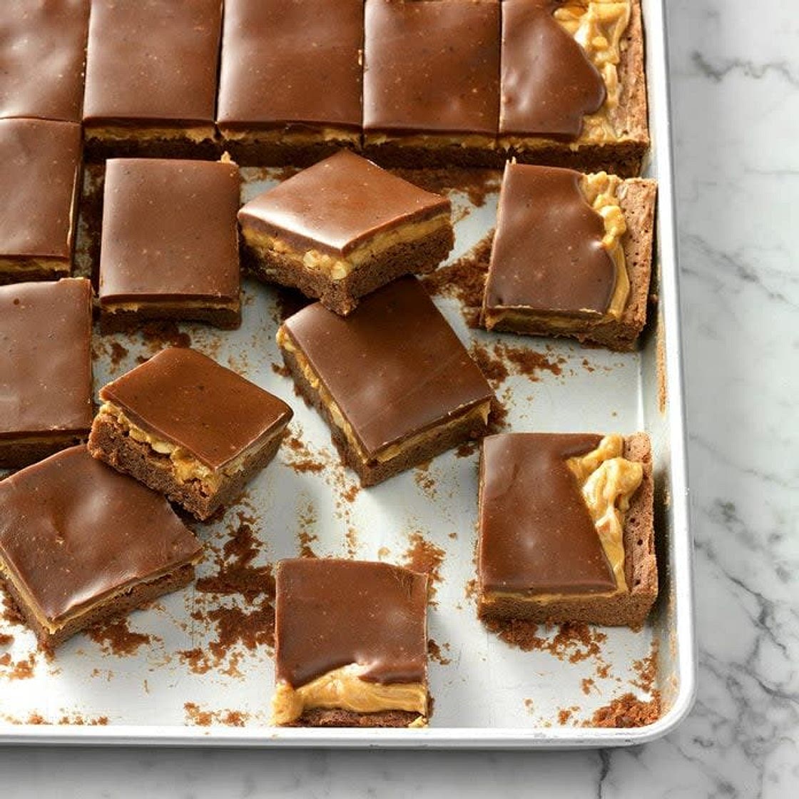 Layered  Chocolate marshmallow peanut butter brownies