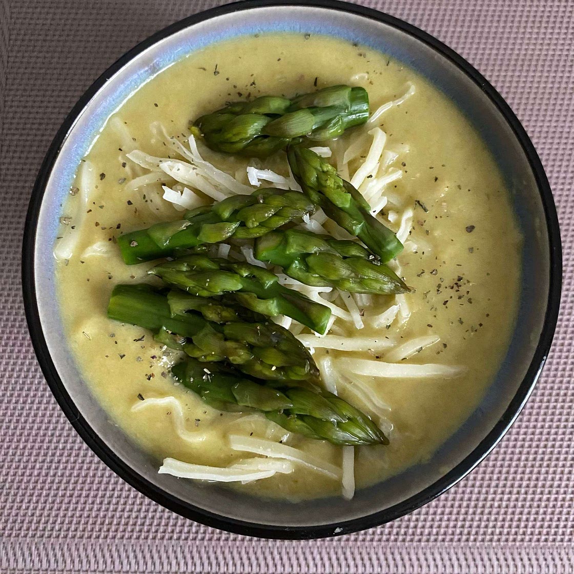 Asparagus Soup with Lemon and Parmesan