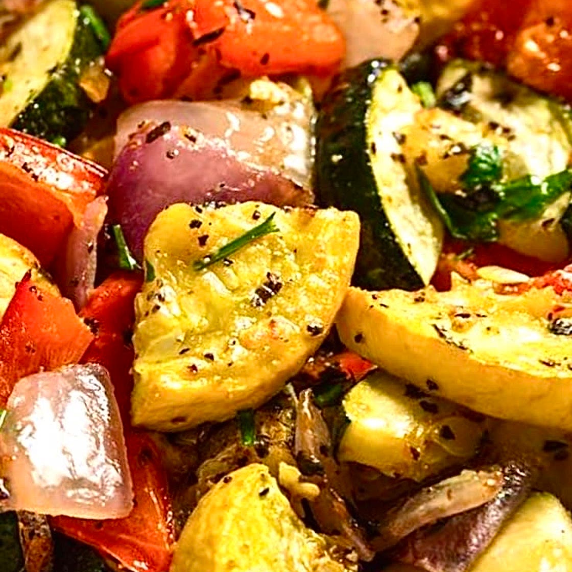 Oven-Baked Zucchini with Tomato skillet