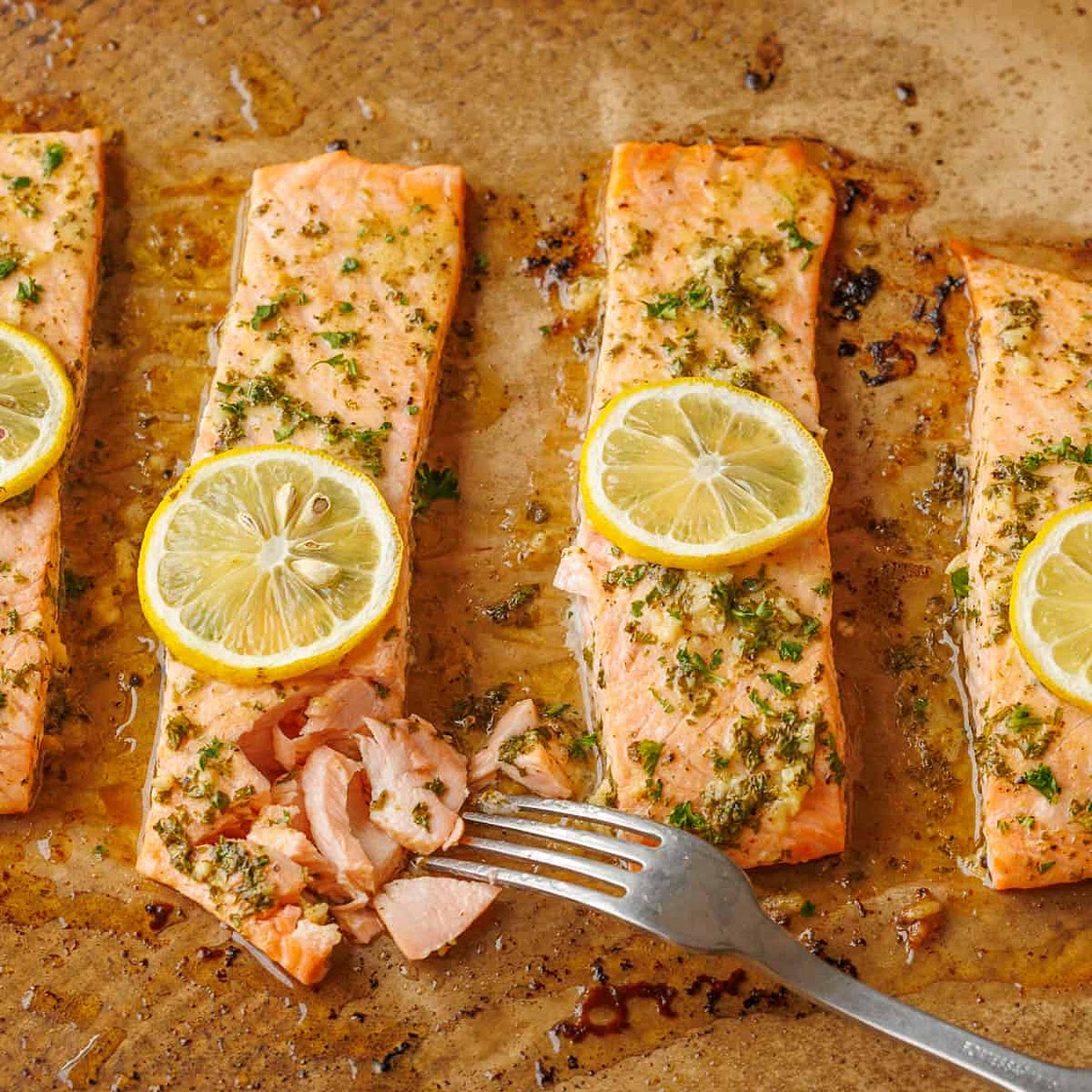 Baked Salmon with the Best Marinade