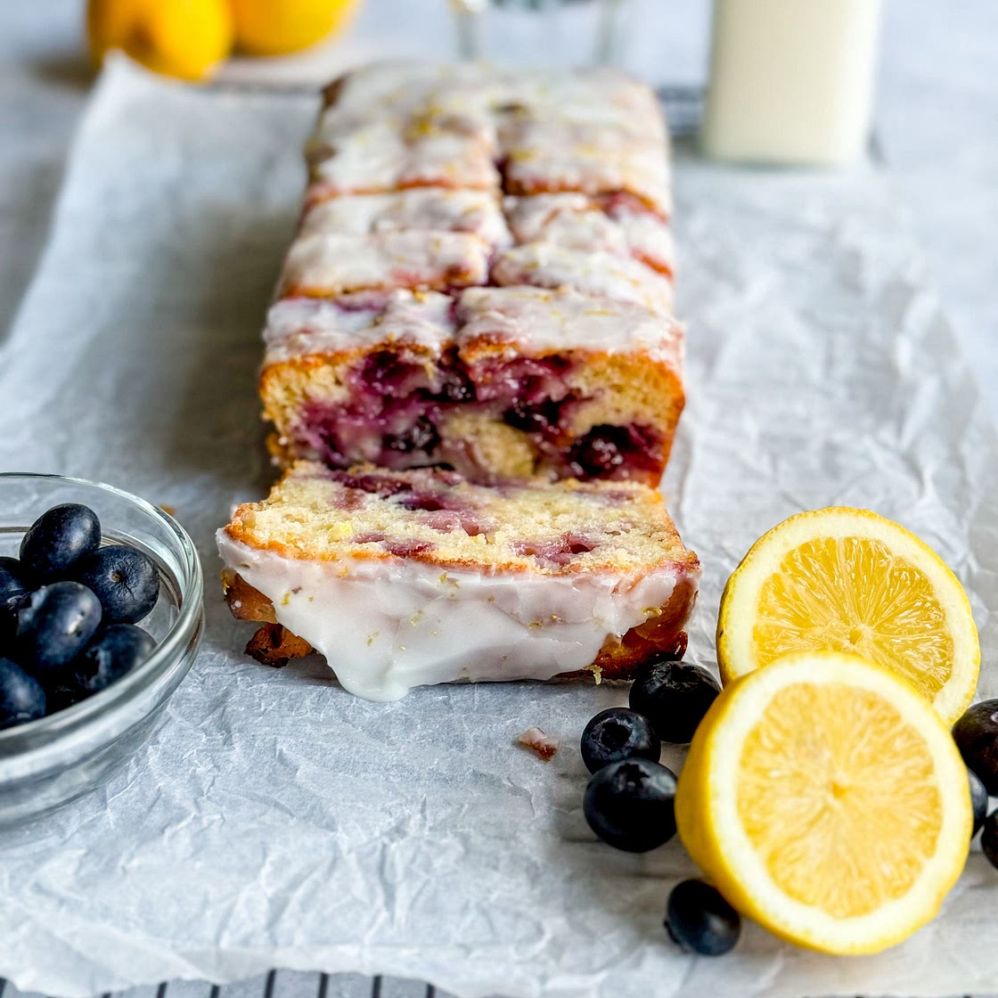 82 Calorie Blueberry Lemon Loaf