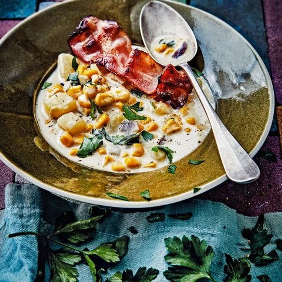 Chaudrée de maïs au bacon