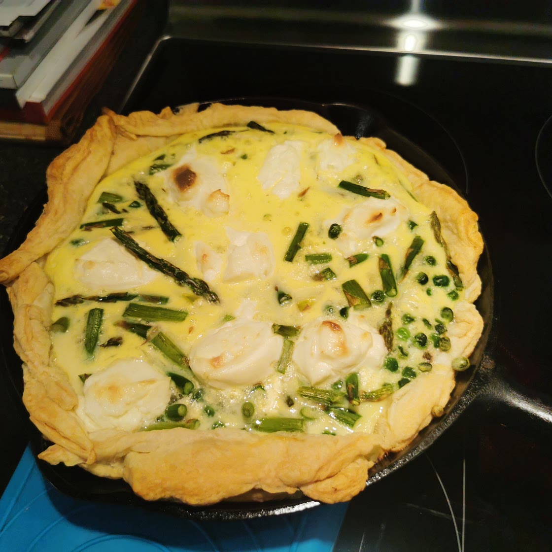 Quiche aux asperges & fromage frais