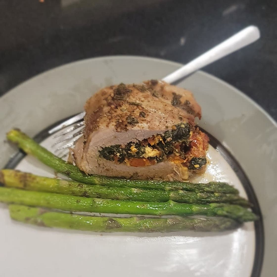 Mediterranean Stuffed Pork Tenderloin
