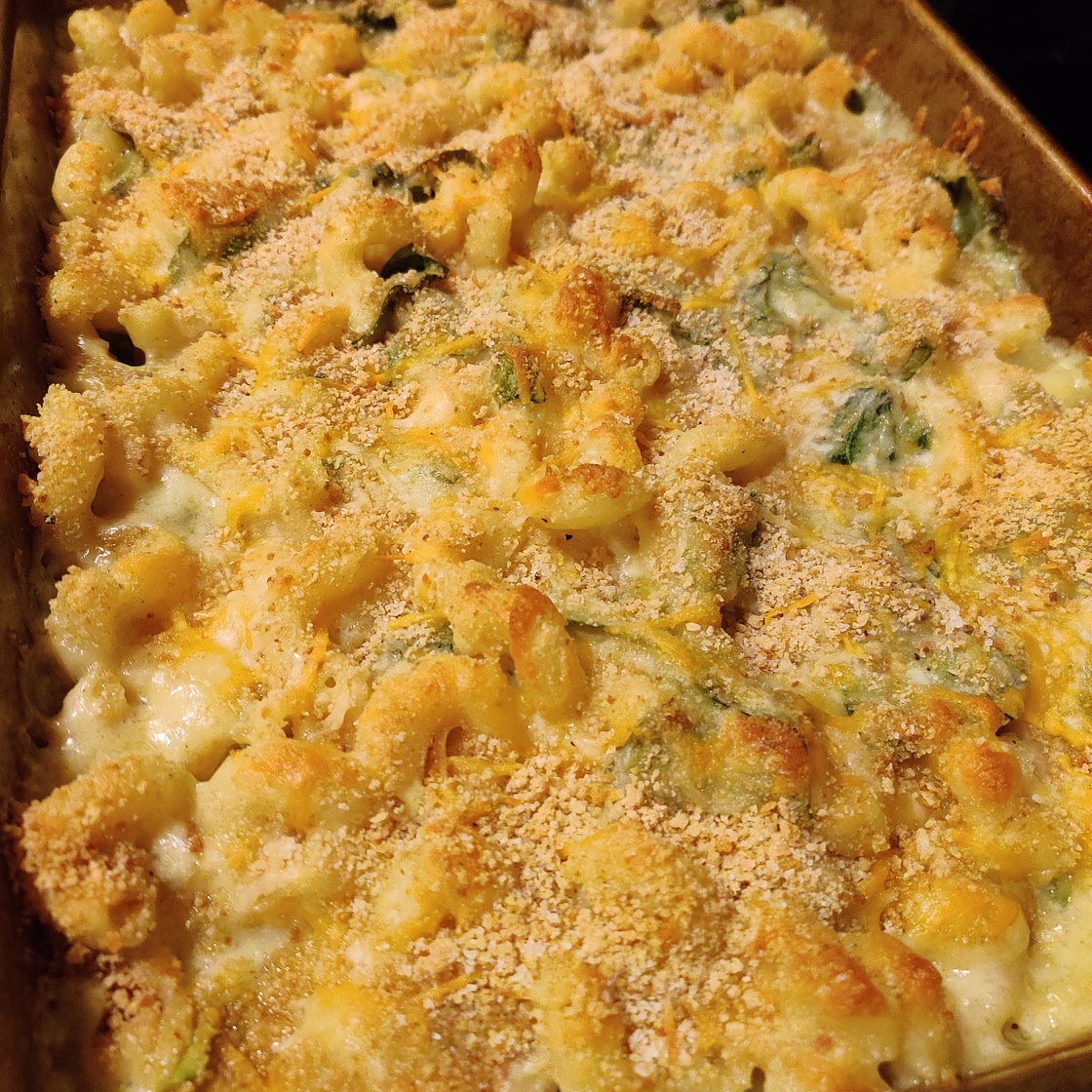 Summer Squash Baked Mac n Cheese
