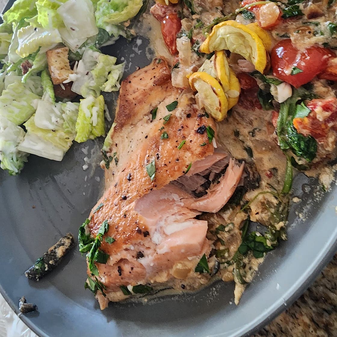 Creamy Garlic Butter Tuscan Salmon