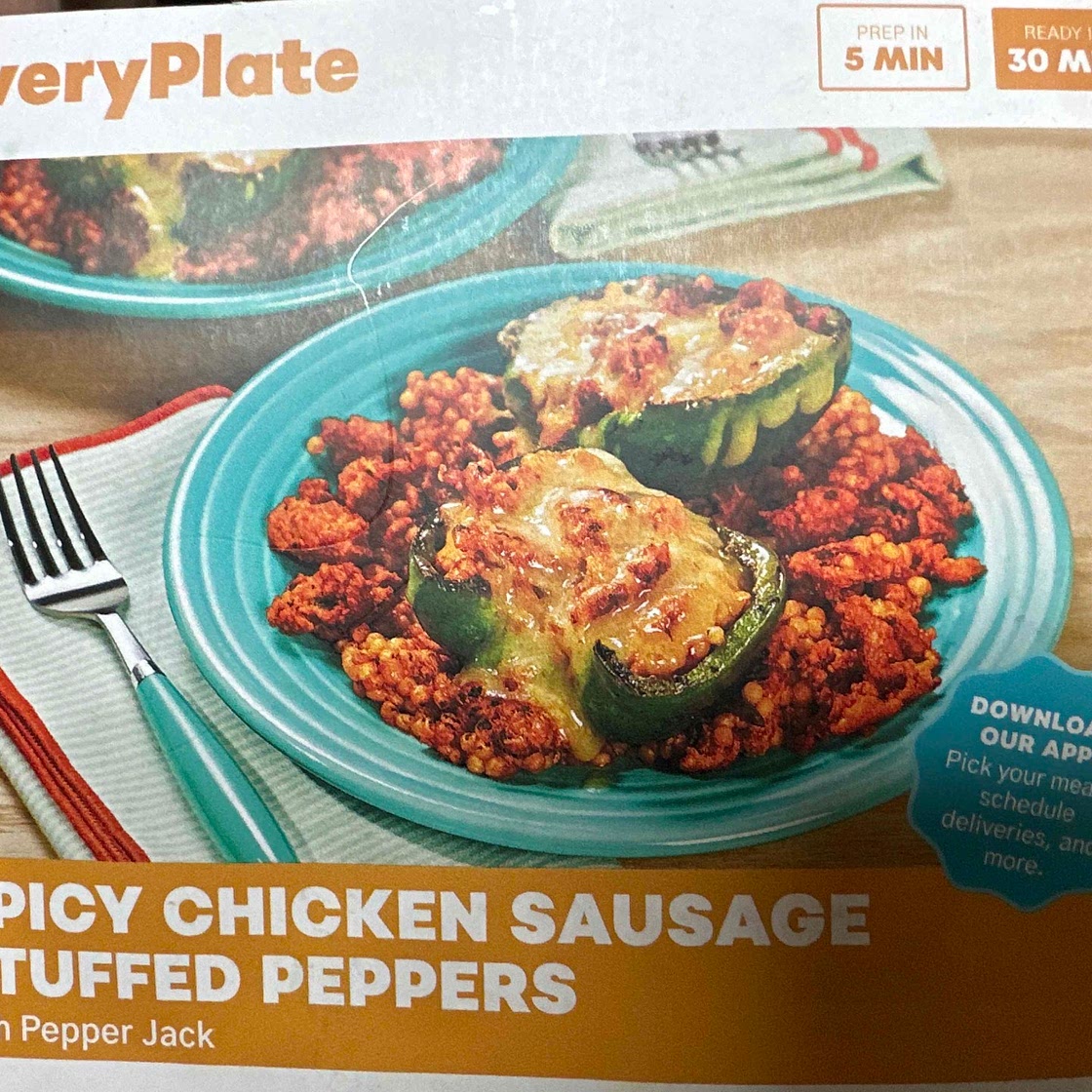 Spicy Chicken Sausage Stuffed Peppers
