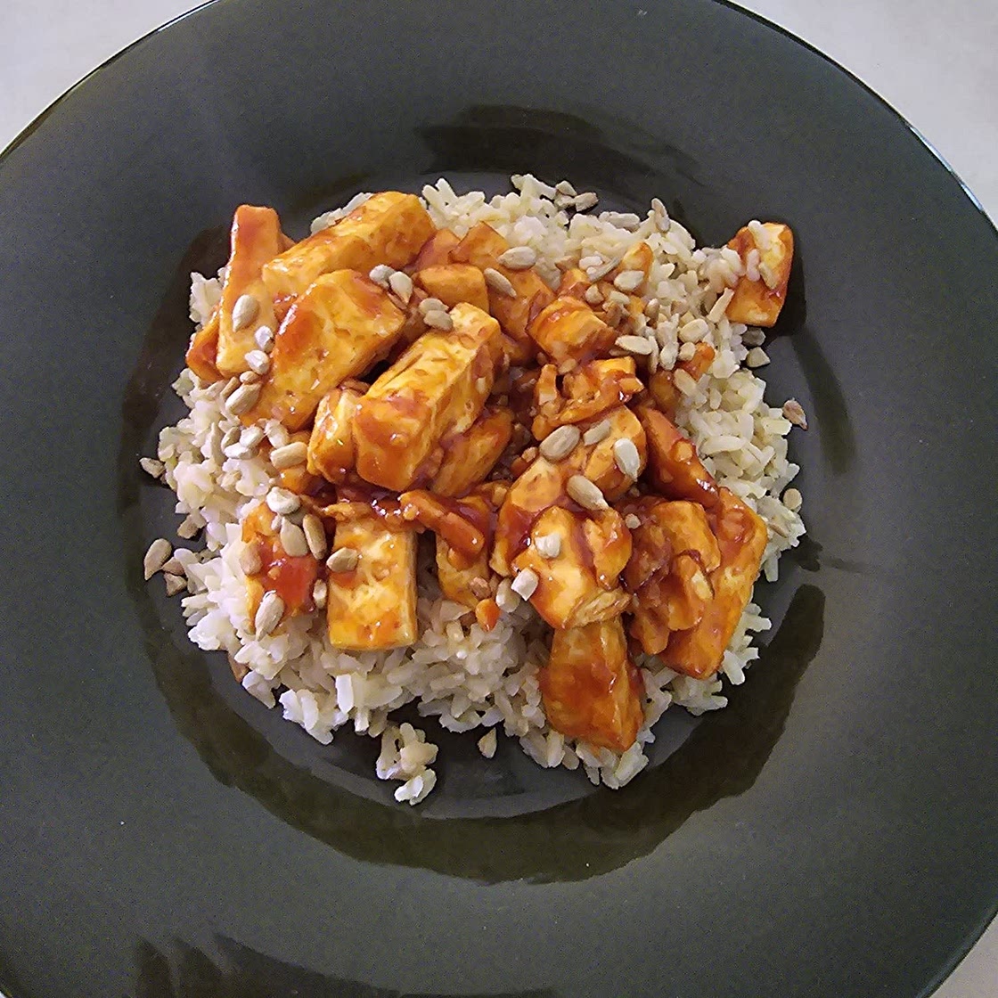 Korean Tofu with Spicy Korean Ketchup