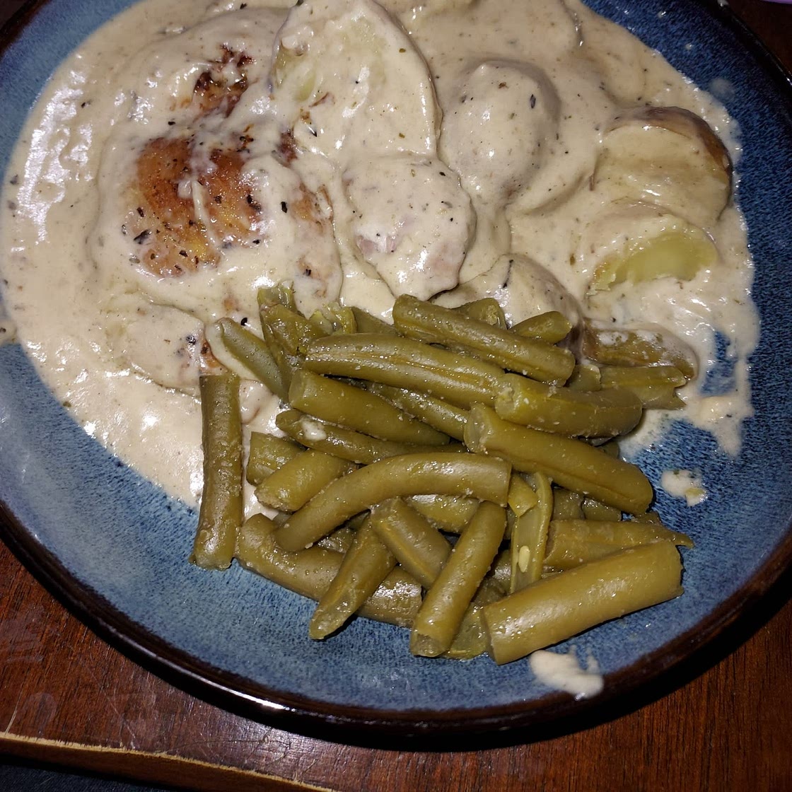 Chicken and Potatoes with Dijon Cream Sauce