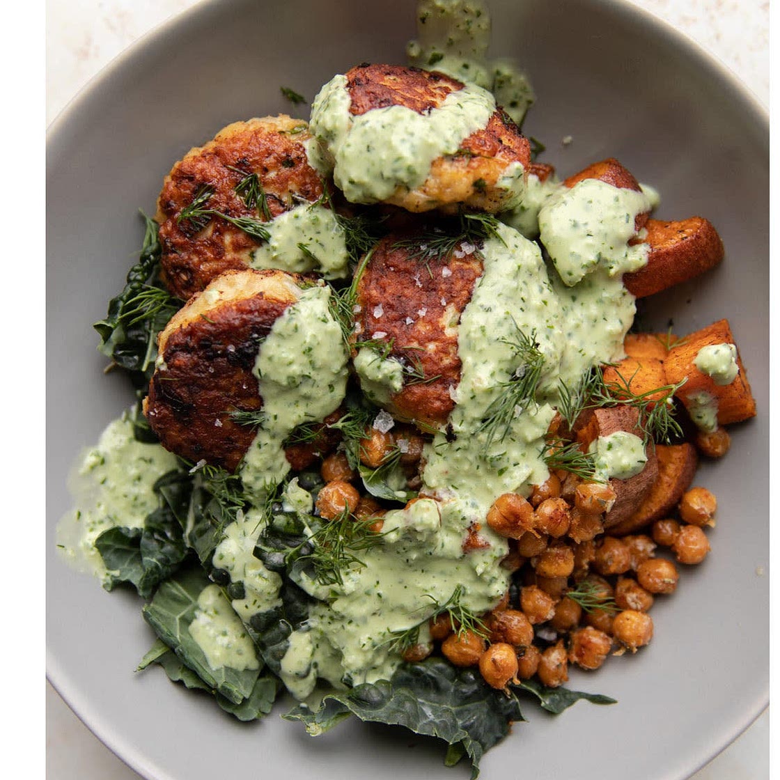 Chicken meatball bowl