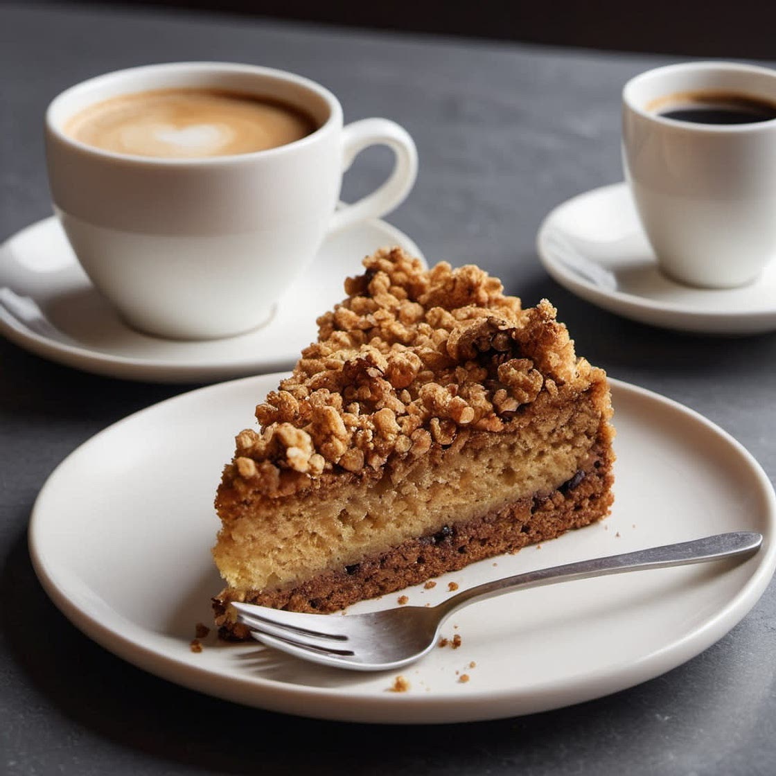 Spiced apple crumble cake