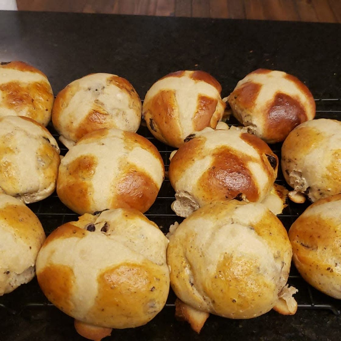 Cross Buns doces para pascoa
