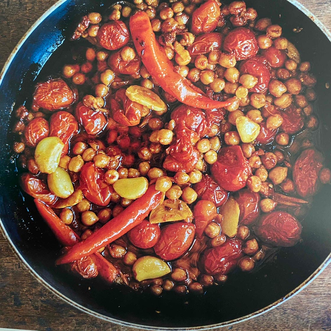 Confit tandoori chickpeas