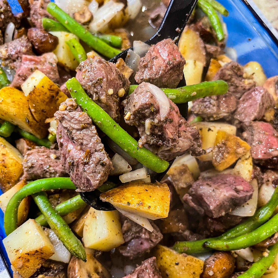 Oven Baked Steak Bites