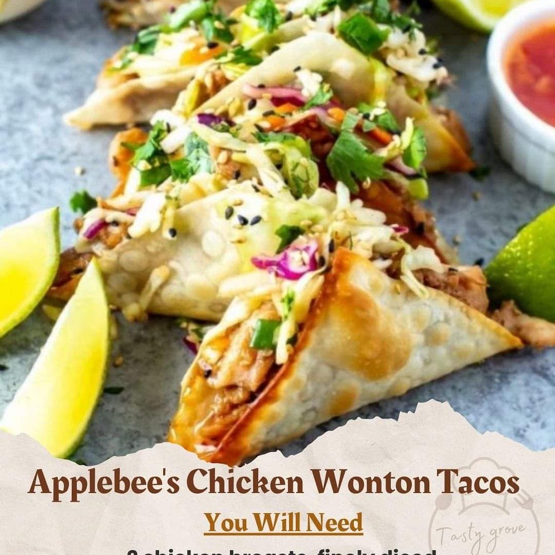 Chicken Wonton Tacos