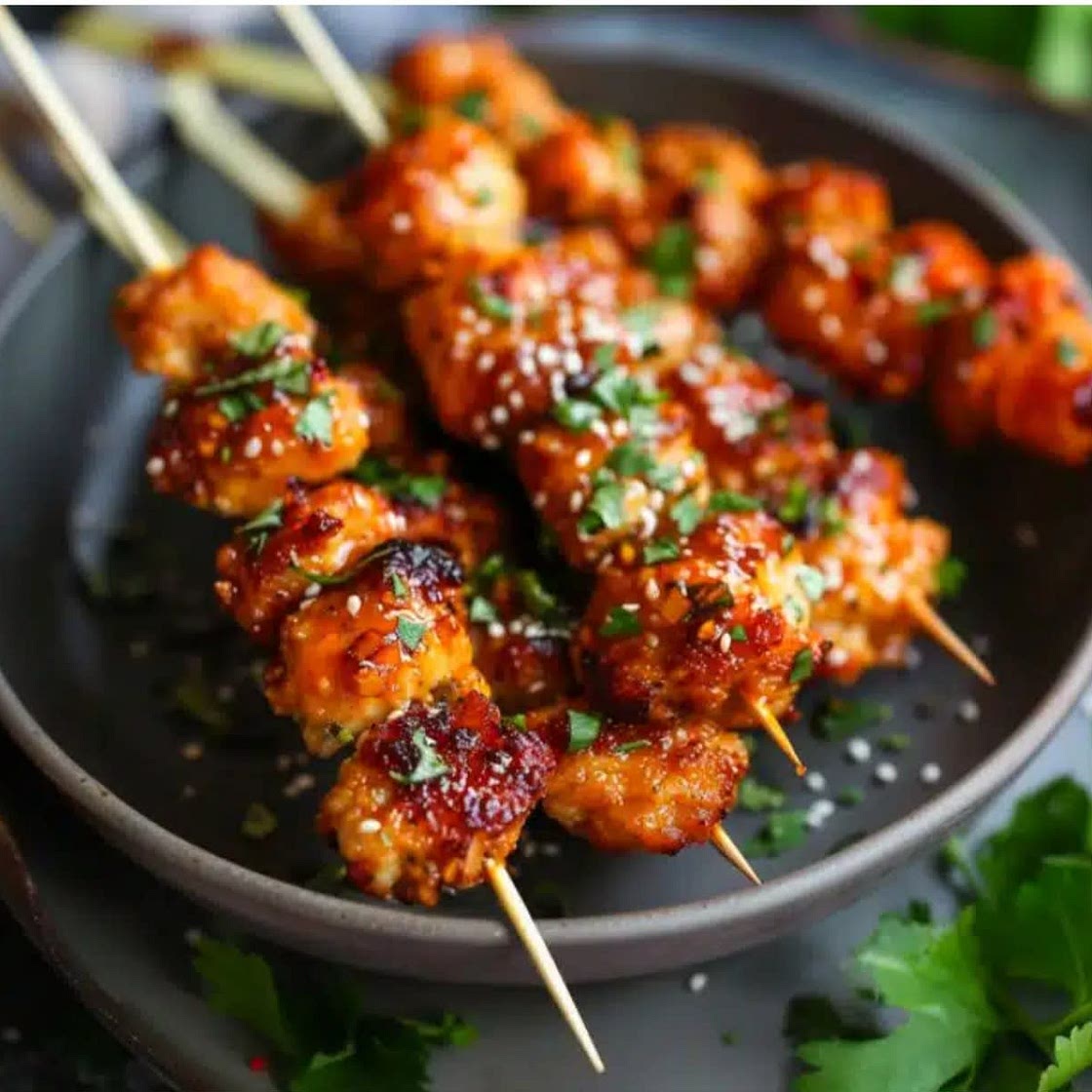 Bang Bang Chicken Skewers