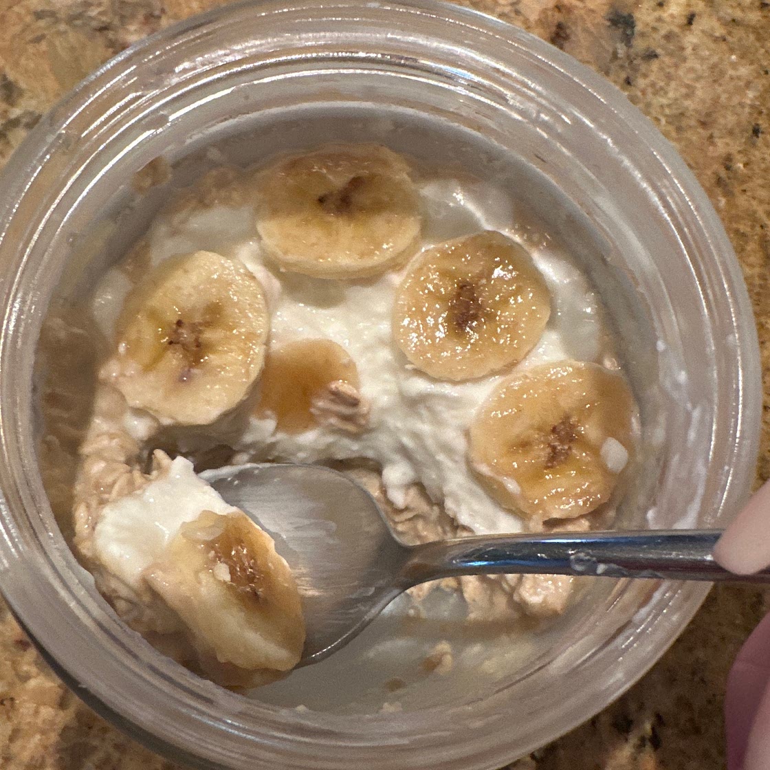 Banana cream pie overnight oats
