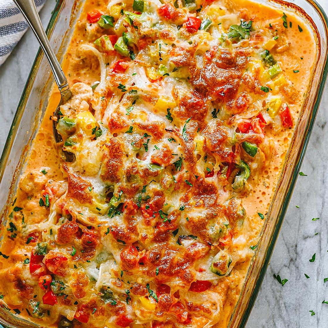 Chicken Fajitas Bake
