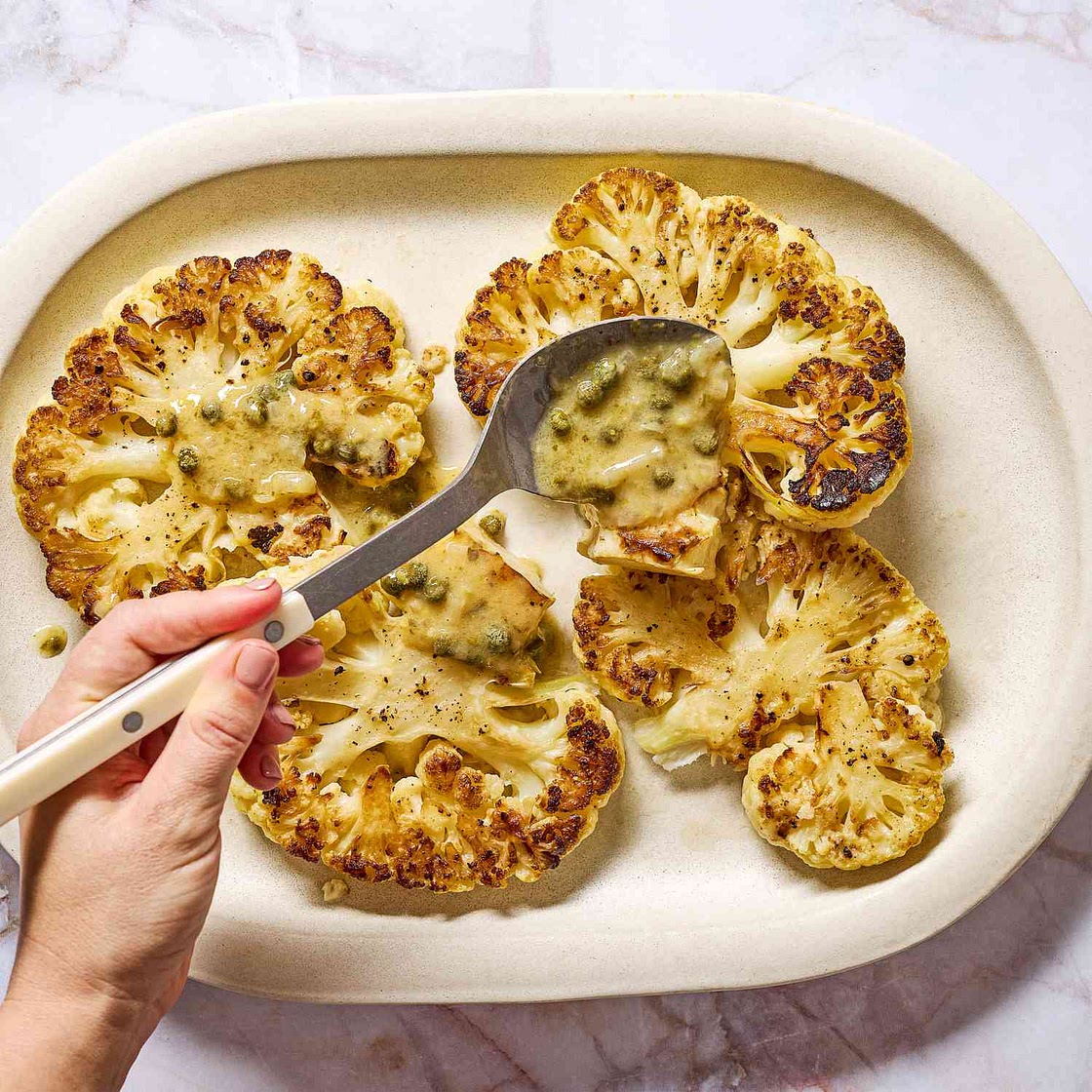 Cauliflower Steaks Piccata Is Perfect for Meatless Mondays