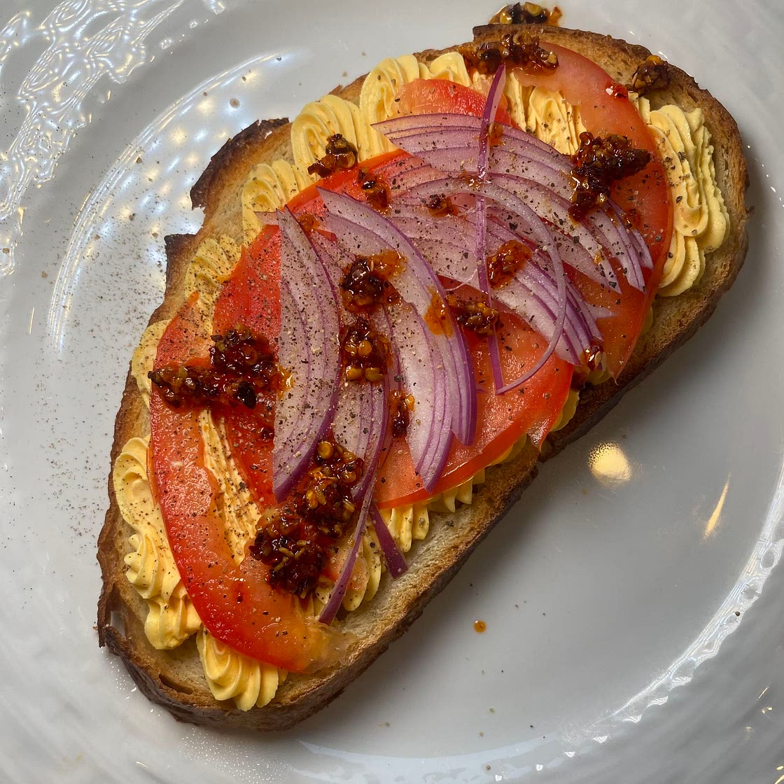 Deviled Eggs Brunch Toast
