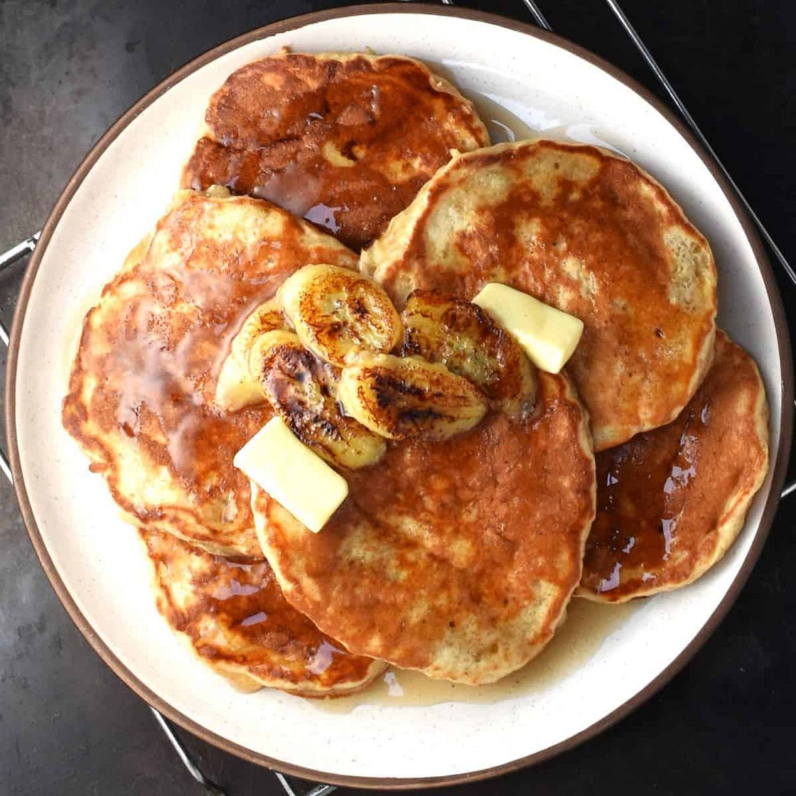 Banana Yogurt Pancakes (No Milk)