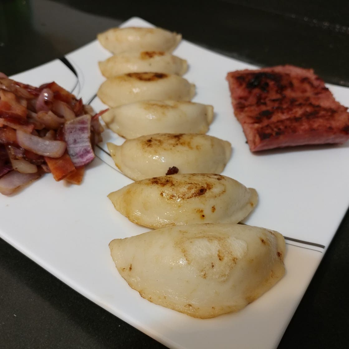 Perogies & Farmer Sausage