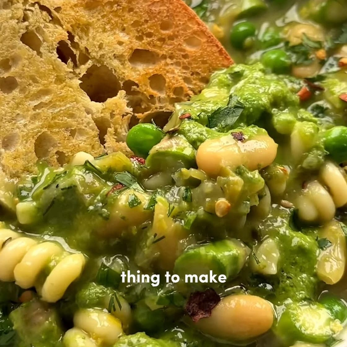Herby green minestrone