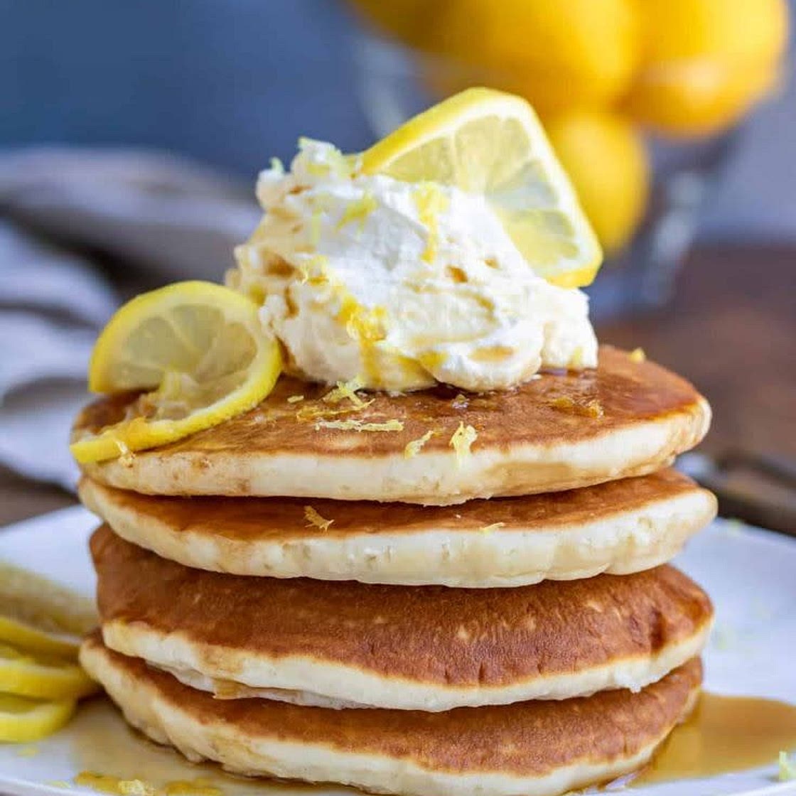 Lemon Oat pancakes