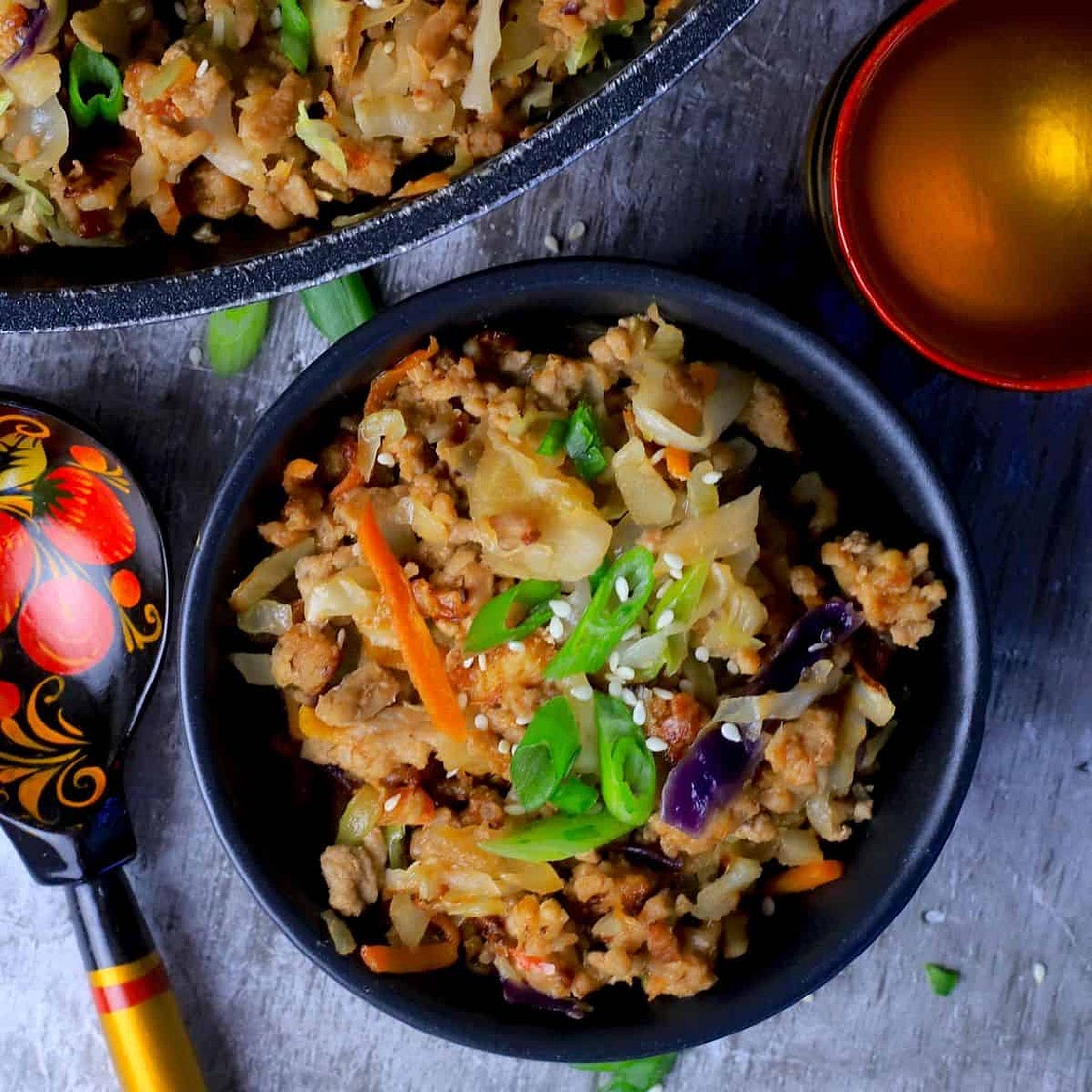 Low Carb Thai Eggroll in a Bowl